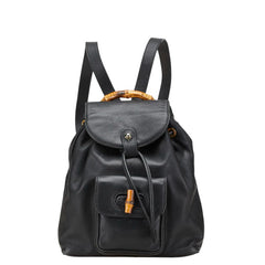 グッチ バンブー ミニ リュック バックパック 003 2058 0030 ブラック ブラウン レザー レディース GUCCI 【中古】