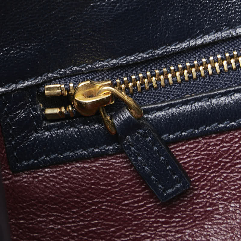 グッチ ホースビット1955 トートバッグ 623694 ベージュ ネイビー キャンバス レザー レディース GUCCI 【中古】
