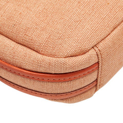 ハンティングワールド 斜め掛け ショルダーバッグ ピンク オレンジ キャンバス レザー レディース HUNTING WORLD 【中古】