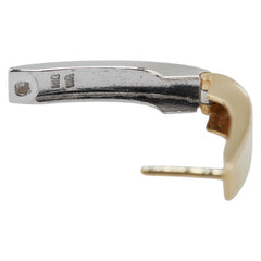 K18WG ホワイトゴールド K18YG イエローゴールド フープ ピアス レディース 【中古】
