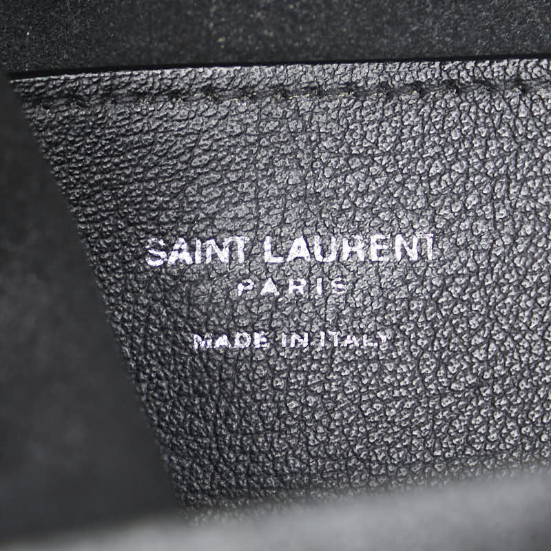 サンローラン 斜め掛け ショルダーバッグ ブラック レザー レディース SAINT LAURENT 【中古】