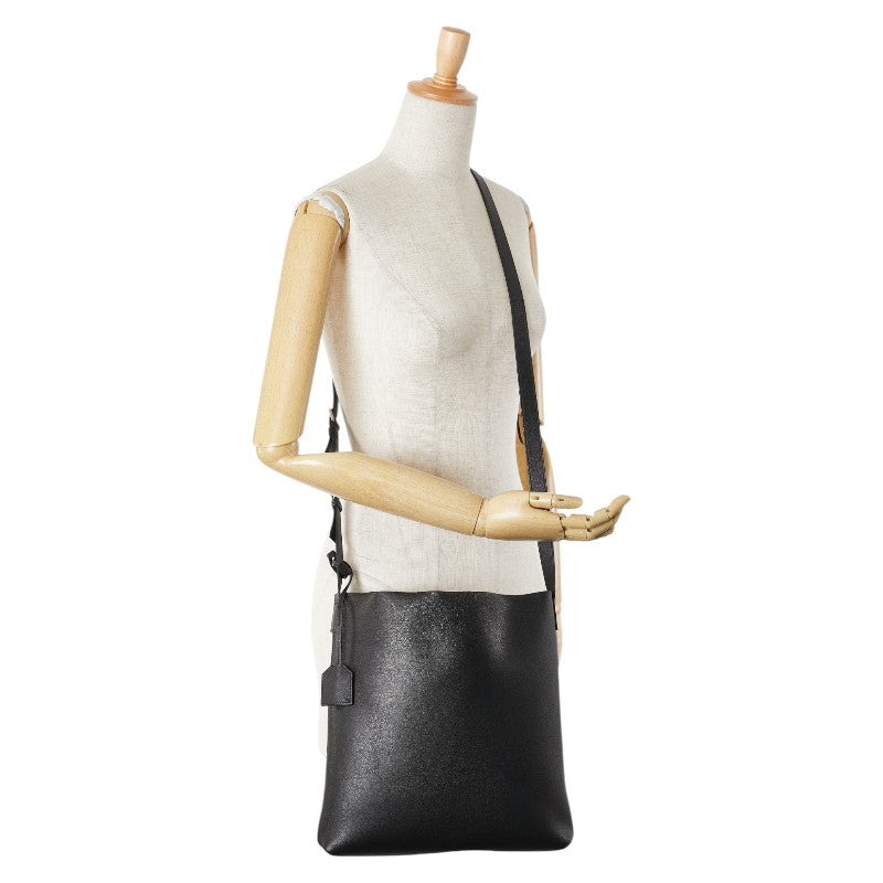 サンローラン 斜め掛け ショルダーバッグ ブラック レザー レディース SAINT LAURENT 【中古】