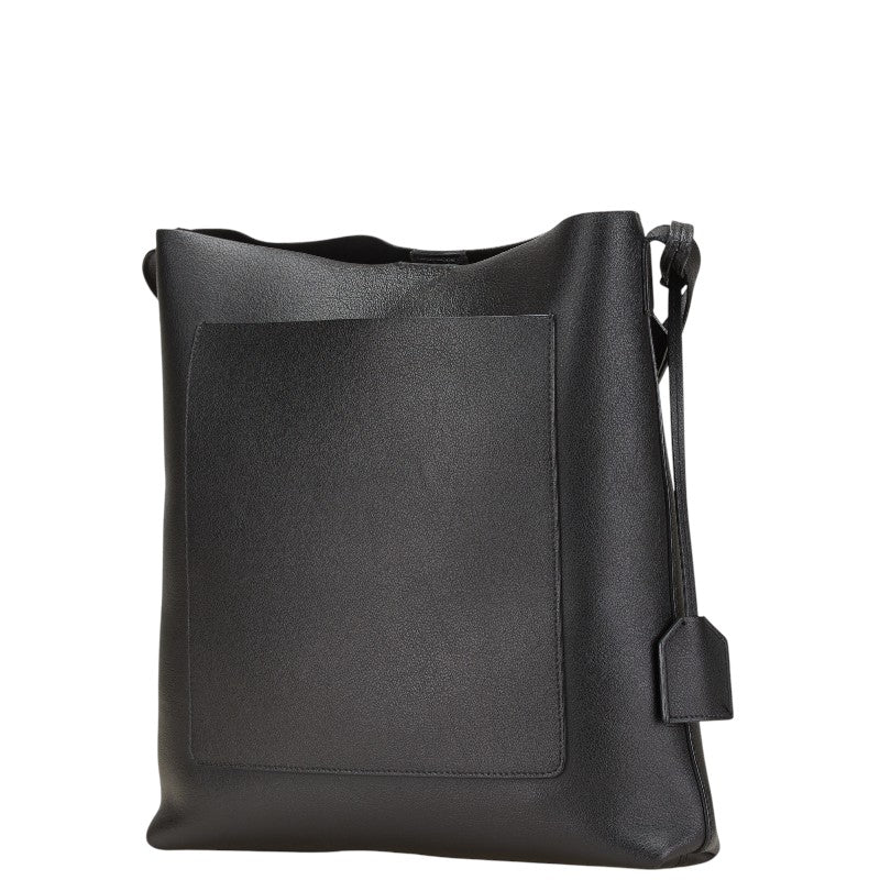 サンローラン 斜め掛け ショルダーバッグ ブラック レザー レディース SAINT LAURENT 【中古】