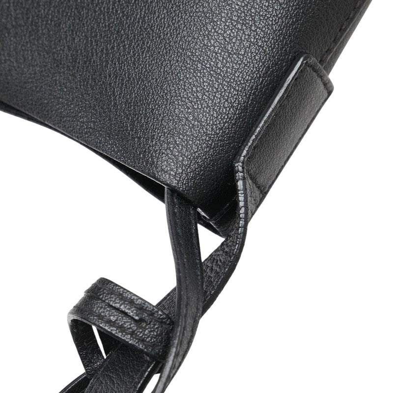 サンローラン 斜め掛け ショルダーバッグ ブラック レザー レディース SAINT LAURENT 【中古】