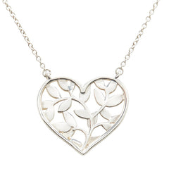 ティファニー オリーブリーフ ハートモチーフ ネックレス SV925 シルバー レディース TIFFANY&Co. 【中古】