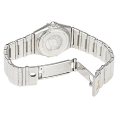 オメガ コンステレーション ミニ 12Pダイヤ 腕時計 1562.85 クオーツ ブルー文字盤 ステンレススチール レディース OMEGA 【中古】