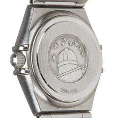 オメガ コンステレーション ミニ 12Pダイヤ 腕時計 1562.85 クオーツ ブルー文字盤 ステンレススチール レディース OMEGA 【中古】