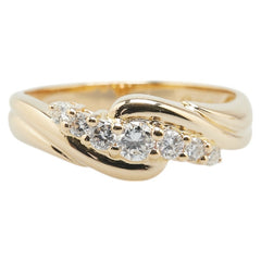 K18YG イエローゴールド ダイヤ0.30ct リング 指輪 レディース 12号 【中古】