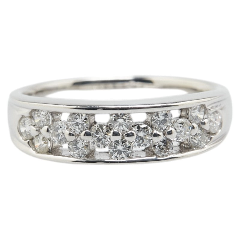 K18WG ホワイトゴールド ダイヤ0.50ct リング 指輪 レディース 12号 【中古】