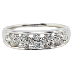 K18WG ホワイトゴールド ダイヤ0.50ct リング 指輪 レディース 12号 【中古】