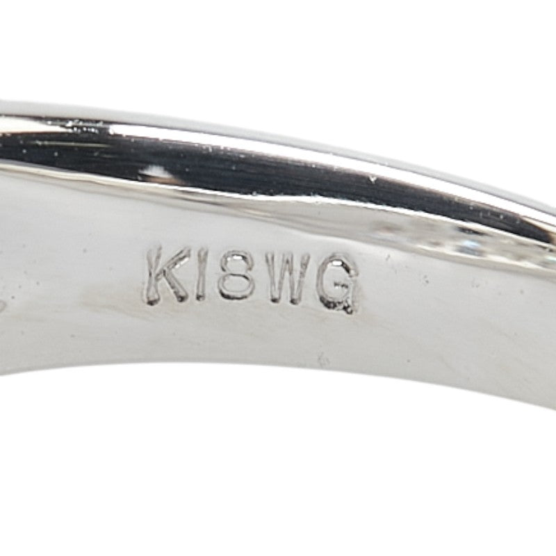 K18WG ホワイトゴールド ダイヤ0.50ct リング 指輪 レディース 12号 【中古】