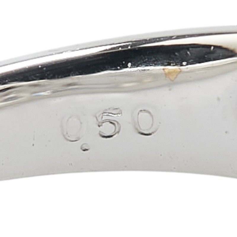 K18WG ホワイトゴールド ダイヤ0.50ct リング 指輪 レディース 12号 【中古】