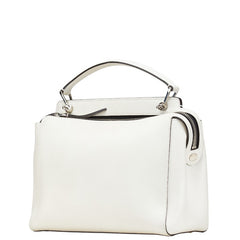 フェンディ ドットコム ハンドバッグ ショルダーバッグ 2WAY 8BN293 ホワイト ブラック レザー レディース FENDI 【中古】