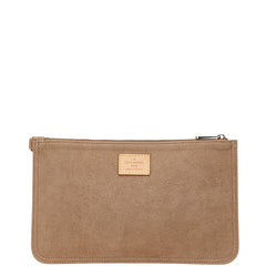 ルイ ヴィトン ポーチ 小物入れ グレー スウェード レディース LOUIS VUITTON 【中古】
