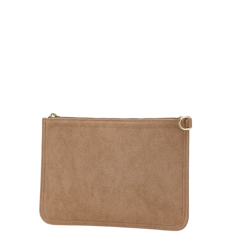 ルイ ヴィトン ポーチ 小物入れ グレー スウェード レディース LOUIS VUITTON 【中古】
