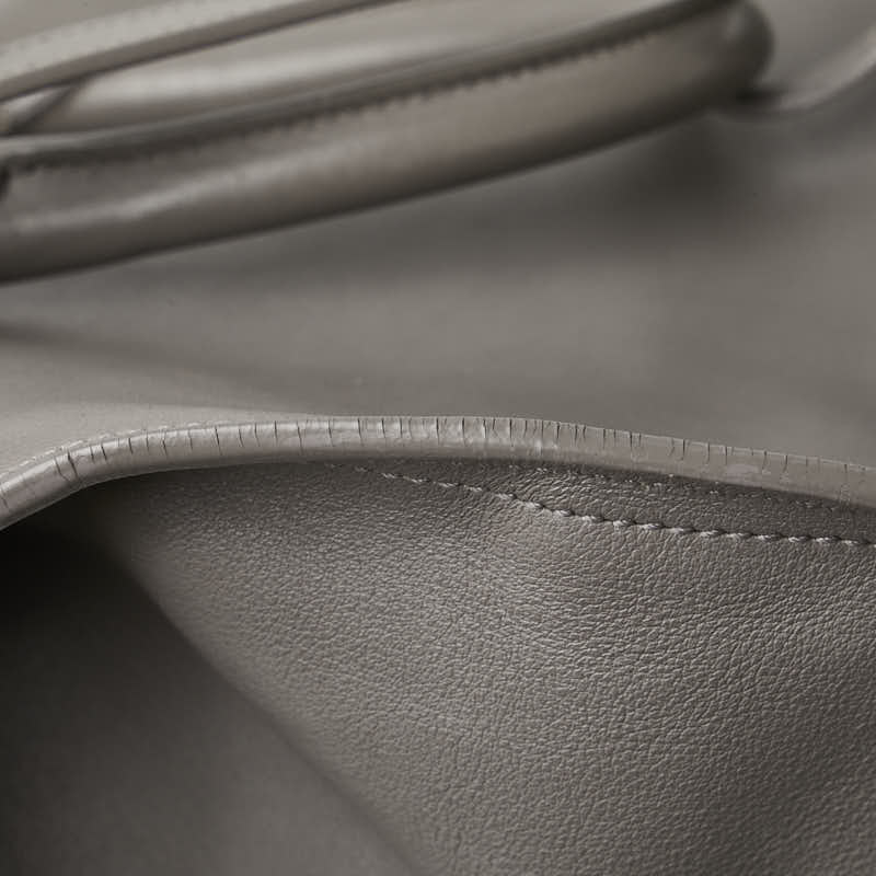 サンローラン カサンドラ ベイビー カバス スモール ハンドバッグ ショルダーバッグ 2WAY 394461 グレー レザー レディース SAINT LAURENT 【中古】