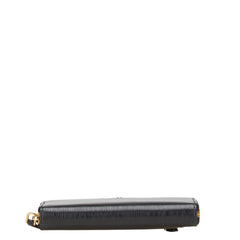 プラダ ラウンドファスナー 長財布 1ML157 ブラック レザー レディース PRADA 【中古】