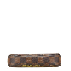 ルイ ヴィトン ダミエ ミニ ポシェット アクセソワール ポーチ N41433 ブラウン PVC レザー レディース LOUIS VUITTON 【中古】