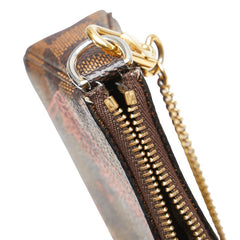 ルイ ヴィトン ダミエ ミニ ポシェット アクセソワール ポーチ N41433 ブラウン PVC レザー レディース LOUIS VUITTON 【中古】