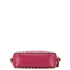 ヴァレンチノ スタッズ ショルダーバッグ ピンク レザー レディース Valentino 【中古】