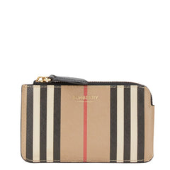 バーバリー コインケース パスケース フラグメントケース ブラウン マルチカラー PVC レディース BURBERRY 【中古】