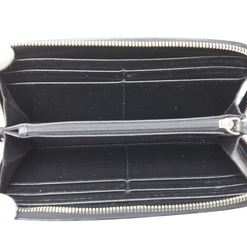 ジミーチュウ スタースタッズ ラウンドファスナー 長財布 ブラック レザー レディース JIMMY CHOO 【中古】