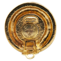 シャネル ココマーク ラウンド ストーン イヤリング ゴールド メッキ レディース CHANEL 【中古】