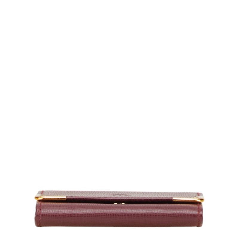 カルティエ マストライン コインケース ワインレッド ボルドー レザー レディース CARTIER 【中古】