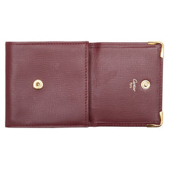 カルティエ マストライン コインケース ワインレッド ボルドー レザー レディース CARTIER 【中古】