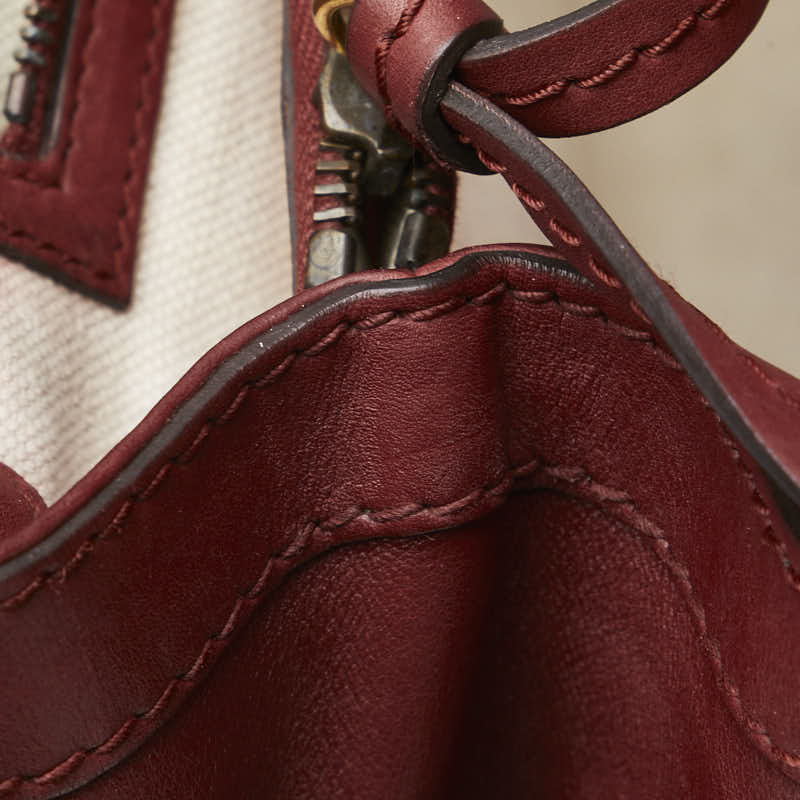 グッチ トートバッグ 269926 ボルドー ワインレッド レザー レディース GUCCI 【中古】