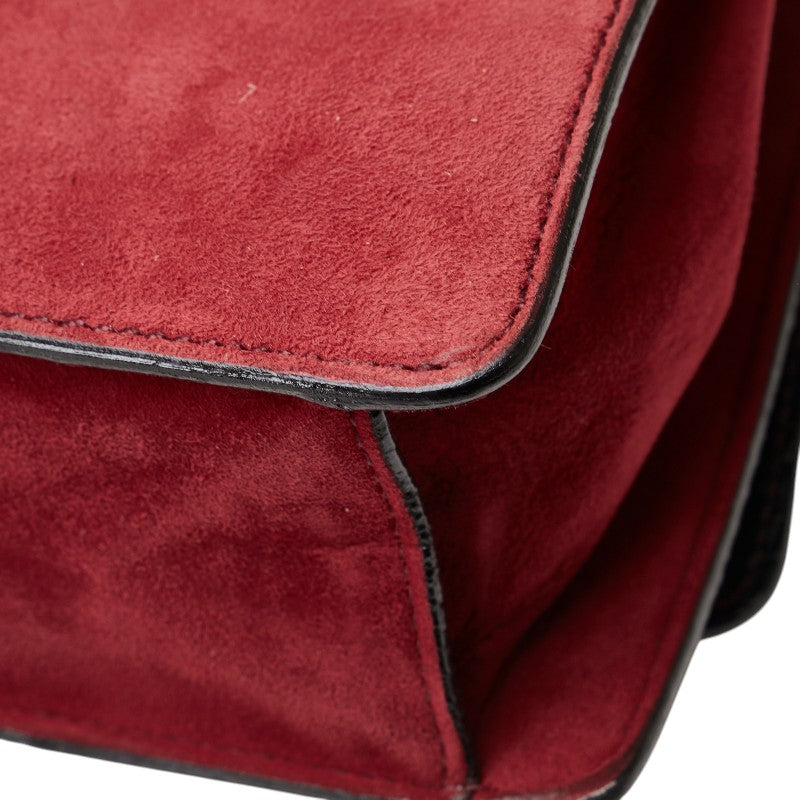 ロエベ バルセロナ ハンドバッグ ショルダーバッグ 2WAY ワインレッド スウェード レザー レディース LOEWE 【中古】