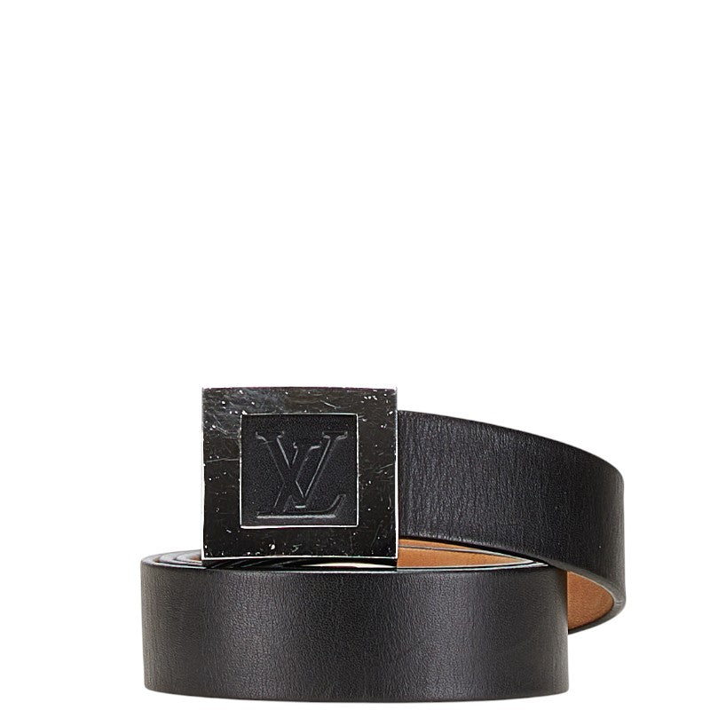 ルイ ヴィトン サンチュール スタンプ ベルト サイズ：90/36 M6896W ブラック レザー メンズ LOUIS VUITTON 【中古】