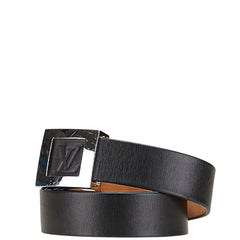 ルイ ヴィトン サンチュール スタンプ ベルト サイズ：90/36 M6896W ブラック レザー メンズ LOUIS VUITTON 【中古】