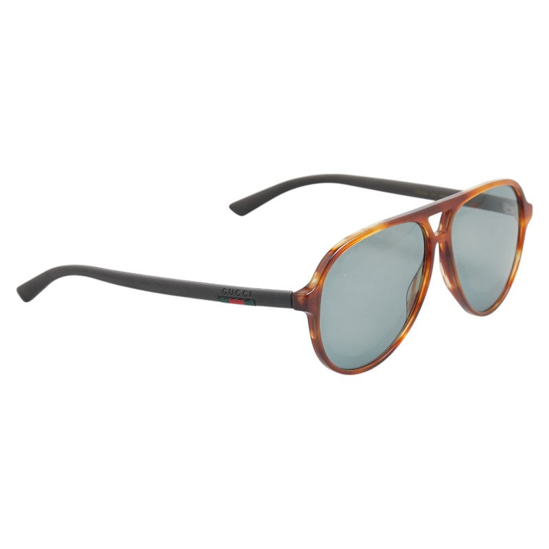 グッチ ティアドロップ サングラス GG0423S ブラウン プラスチック レディース GUCCI 【中古】