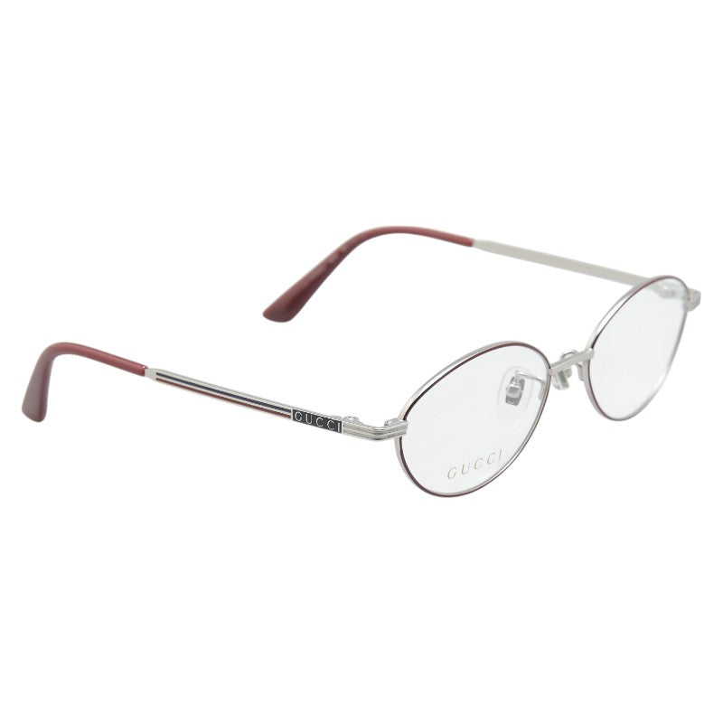 グッチ メガネ GG1059OJ シルバー ワインレッド メタル レディース GUCCI 【中古】