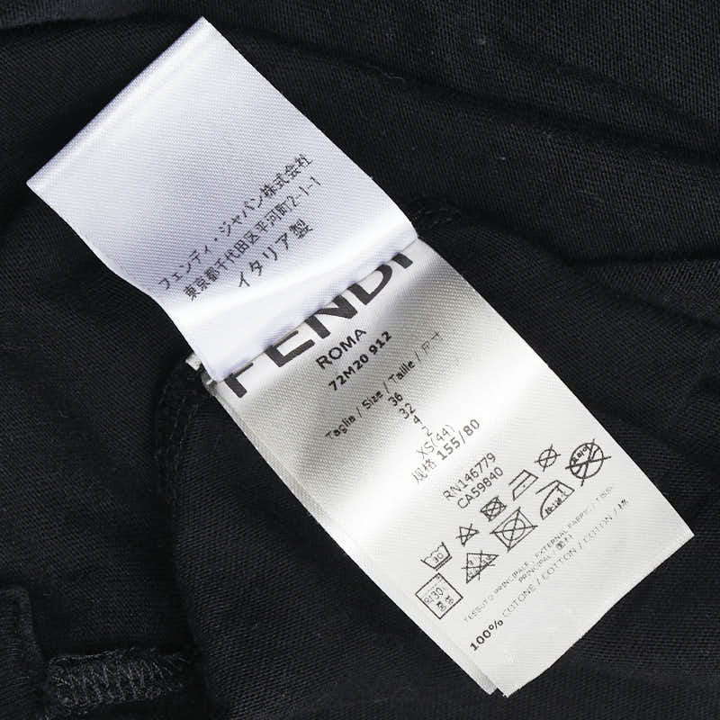 フェンディ LOVE 半袖Ｔシャツ サイズ:36 ブラック コットン レディース FENDI 【中古】