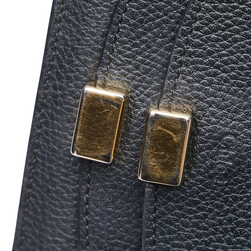クロエ ジョージア ダブルフラップ 長財布 ブラック レザー レディース Chloe 【中古】