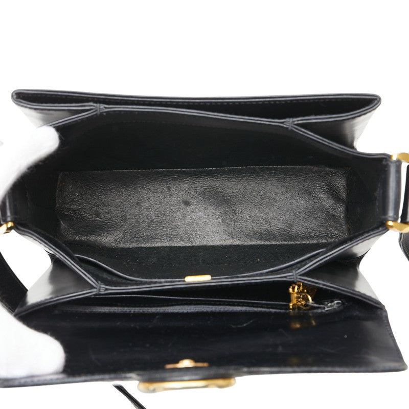 グッチ オールドグッチ ショルダーバッグ ブラック レザー レディース GUCCI 【中古】