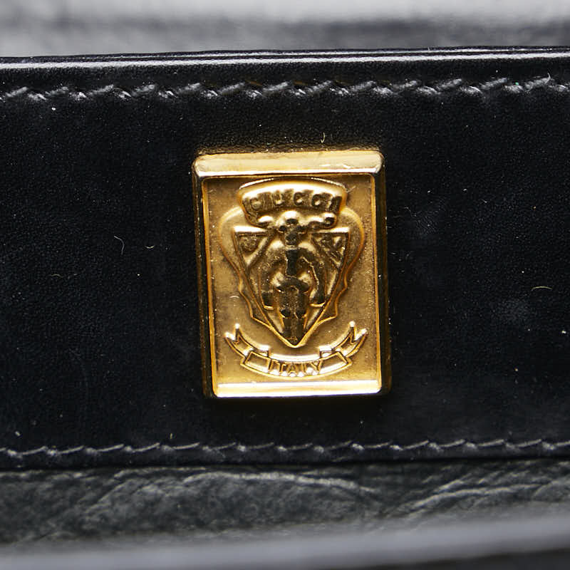 グッチ オールドグッチ ショルダーバッグ ブラック レザー レディース GUCCI 【中古】