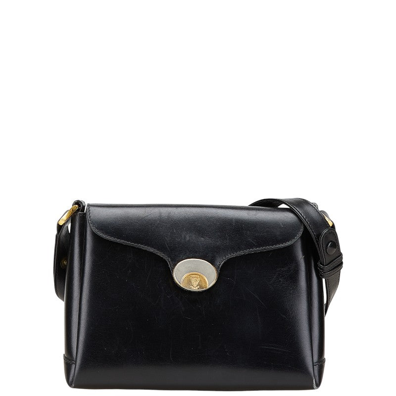 グッチ オールドグッチ ショルダーバッグ ブラック レザー レディース GUCCI 【中古】