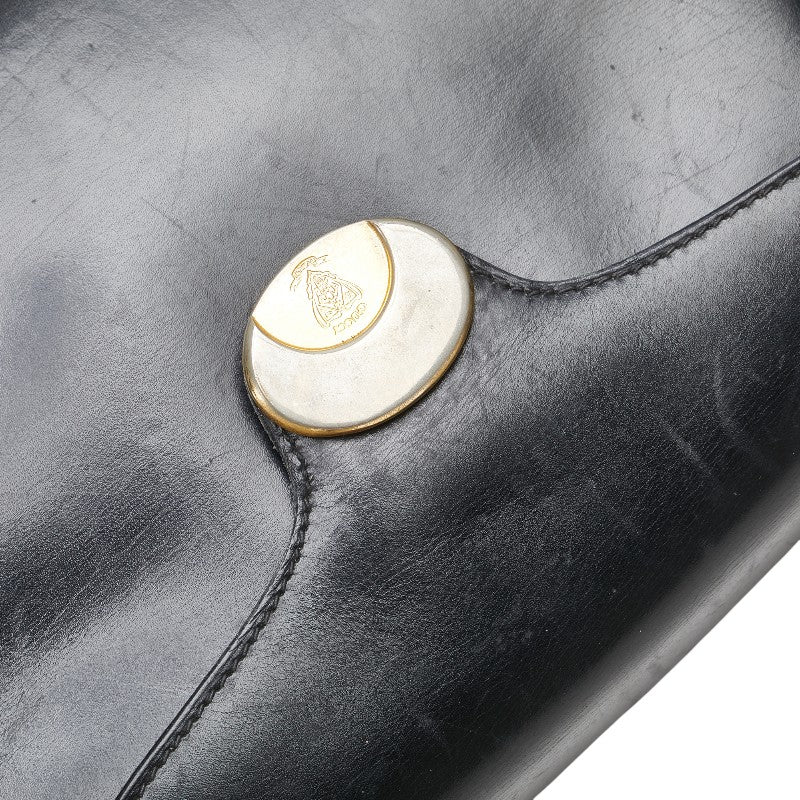 グッチ オールドグッチ ショルダーバッグ ブラック レザー レディース GUCCI 【中古】