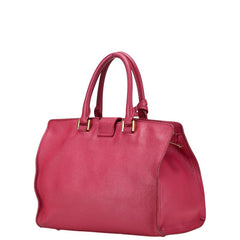 サンローラン プチカバス Yライン ハンドバッグ ショルダーバッグ 2WAY ピンク レザー レディース SAINT LAURENT 【中古】