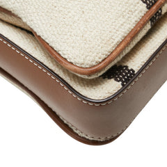 ジェイアンドエムデヴィッドソン 斜め掛け ショルダーバッグ アイボリー ブラウン キャンバス レザー レディース J&M Davidson 【中古】