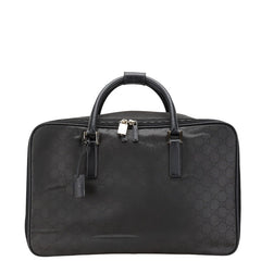 グッチ GGナイロン ボストンバッグ トラベルバッグ ブラック ナイロン レザー レディース GUCCI 【中古】