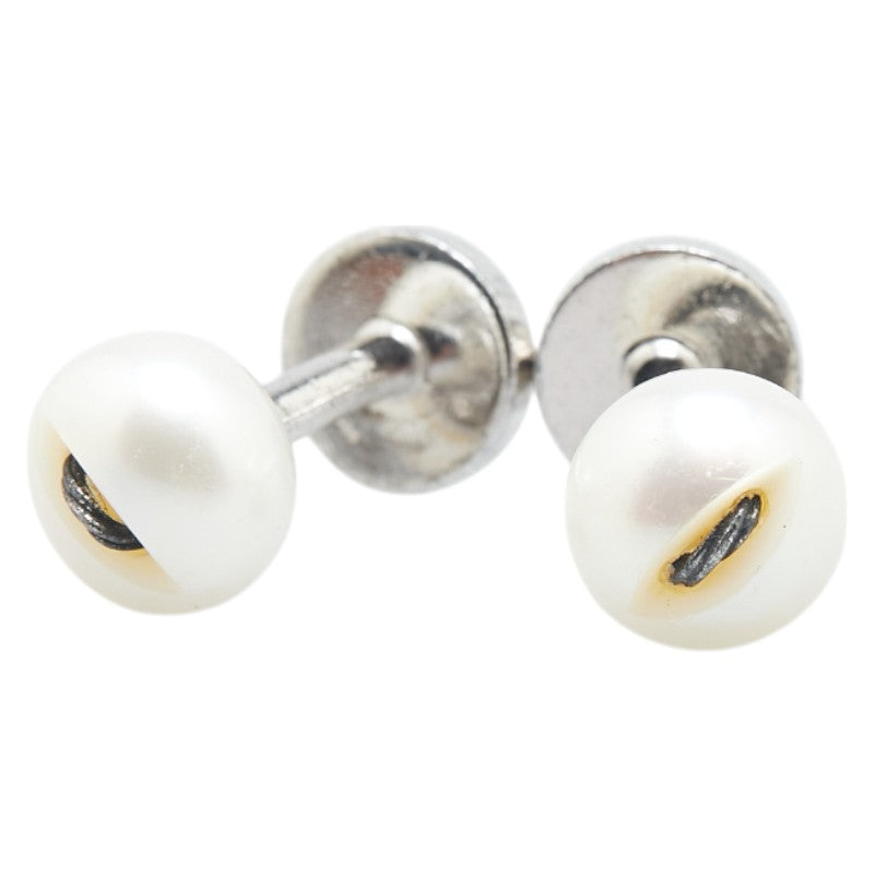 ルイ ヴィトン カフリンクス カフス シルバー SV925 シルバー フェイクパール メンズ LOUIS VUITTON 【中古】