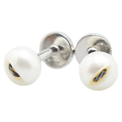 ルイ ヴィトン カフリンクス カフス シルバー SV925 シルバー フェイクパール メンズ LOUIS VUITTON 【中古】