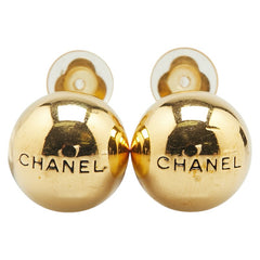 シャネル ロゴ イヤリング ゴールド メッキ レディース CHANEL 【中古】