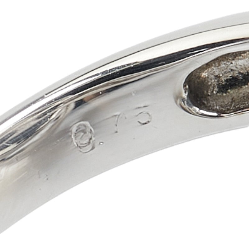 K18WG ホワイトゴールド 黒蝶真珠13.8mm ダイヤ0.75ct リング 指輪 レディース 10.5号 【中古】