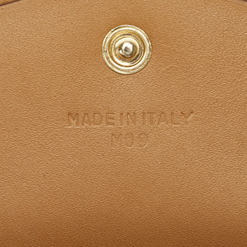 セリーヌ マカダム 二つ折り財布 ブラウン PVC レザー レディース CELINE 【中古】