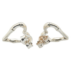 グッチ バンブー ハート スタッドピアス SV925 シルバー レディース GUCCI 【中古】